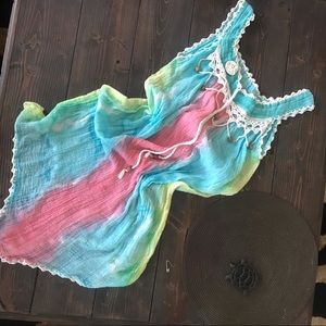 Summer tie dye sleeveless tunic/dress